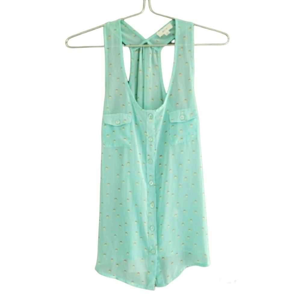 MINE Sheer sleeveless top S